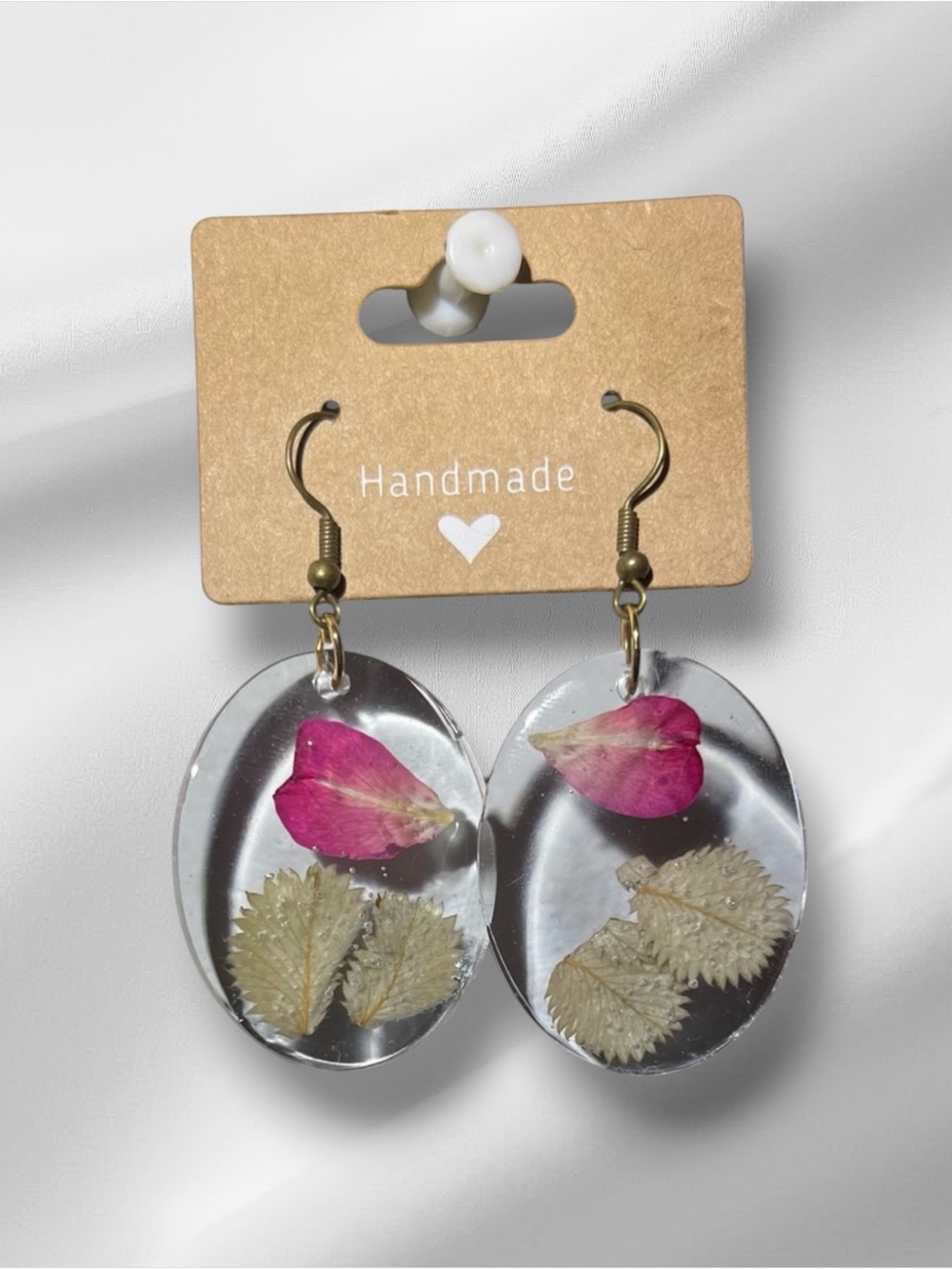 Handmade Floral Resin Earrings